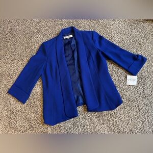 Kasper Blue Open-Front Blazer Jacket – Size 6 – NWT